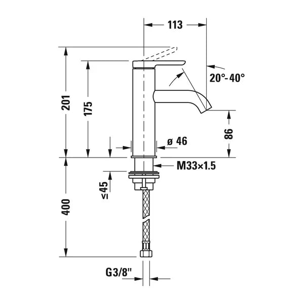 Cargue la imagen en el visor de la galería, Mezcladora monomando M - C.1 - Duravit
