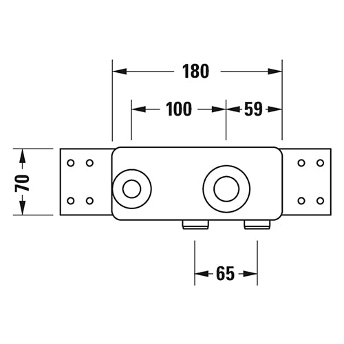 Cargue la imagen en el visor de la galería, Válvula para monomando a muro GK1900002000 - Duravit
